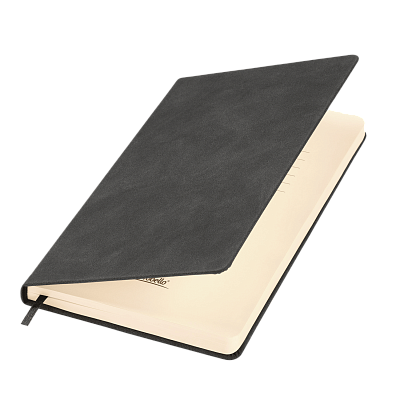 Ежедневник Stella недатированный с магнитом на обложке, черный (Черный, бежевый)