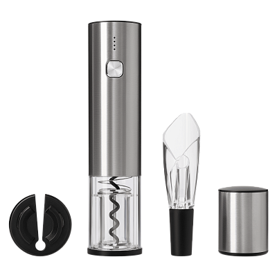 Набор для вина с электрическим штопором Vintaro  (Серебряный)