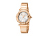 Корпус- розовое золото, циферблат- стальной, крепление- розовое золото