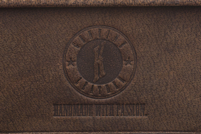 Бумажник KLONDIKE «Eric», натуральная кожа в темно-коричневом цвете, 10 х 12 см