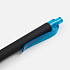 Ручка шариковая Prodir QS01 PRT-T Soft Touch, черная с голубым - Фото 5