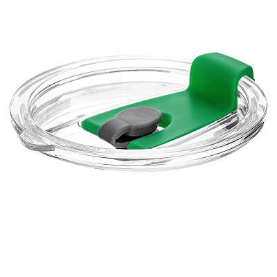 Крышка пластиковая к стакану стеклянному Mango, зеленая (Зеленый)