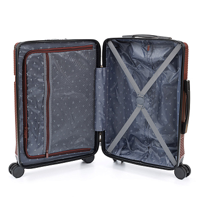 Чемодан TORBER Onego, бордовый, ABS-пластик, 59,5 х 39,5 х 24 см, 46 л