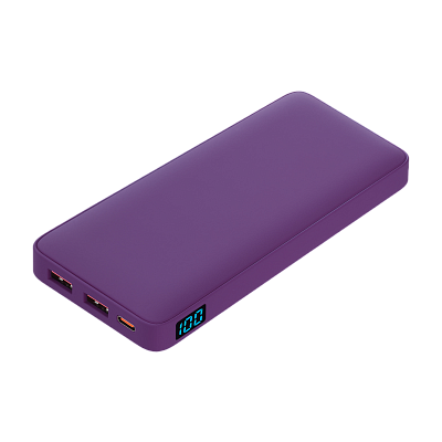 Внешний аккумулятор с подсветкой Ancor PD Plus 10000 mAh  (Фиолетовый)
