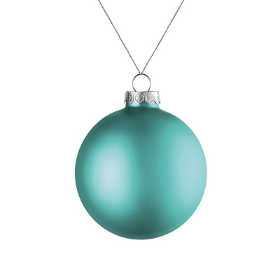 Елочный шар Finery Matt, 8 см, матовый бирюзовый (Бирюзовый)