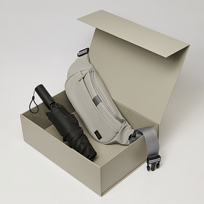 Подарочный набор Boston, Filton  (поясная сумка, зонт) (Серый)