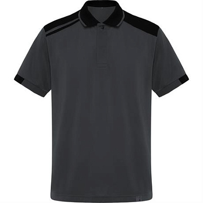 Футболка поло SAMURAI мужская, СВИНЦОВЫЙ/ЧЕРНЫЙ L (Свинцовый/черный)