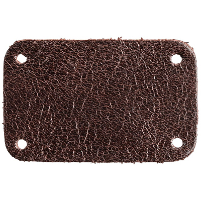 Лейбл кожаный Beta, S  (Коричневый)