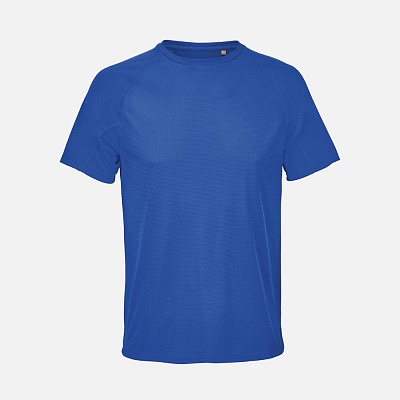 Футболка спортивная унисекс Vortex, белая (Синий)