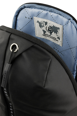 Рюкзак BUGATTI Blanc Delight, чёрный, нейлон RPET600D/тарпаулин/полиэстер, 18х10х31 см, 5 л