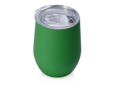 Вакуумная термокружка Sense Gum, непротекаемая крышка, soft-touch (Зеленый)