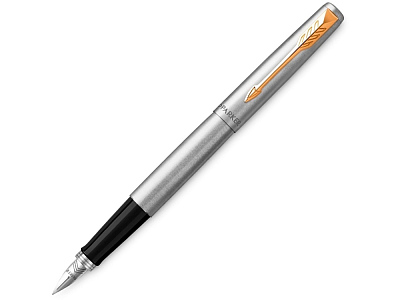 Ручка перьевая Parker Jotter Stainless, M (Серебристый, золотистый, черный)