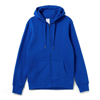 Толстовка на молнии с капюшоном унисекс King, темно-серый меланж (Синий)