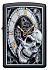 Зажигалка ZIPPO Skull Clock с покрытием Black Matte, латунь/сталь, чёрная, матовая, 38x13x57 мм - Фото 4