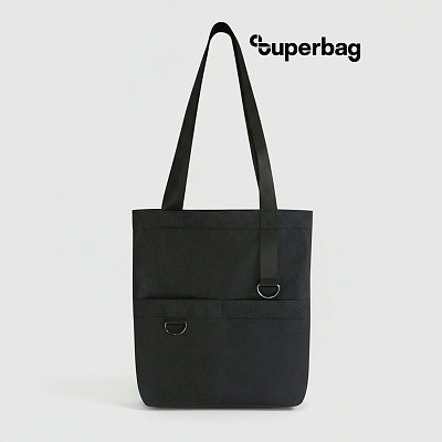 Шоппер Superbag ZIP (черный) (Чёрный)