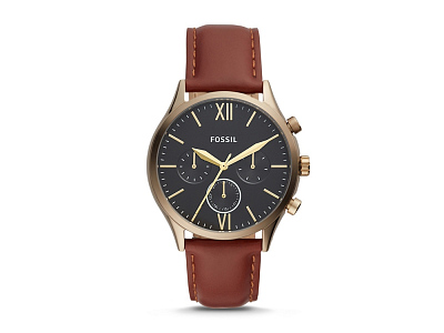 Часы наручные, мужские (Корпус- стальной, циферблат- черный, крепление- коричневый)