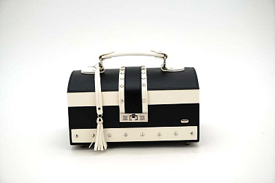 Шкатулка для украшений Jardin D'Ete цвет чёрно-белый матовый 24,8 х 16 х 12,5 см