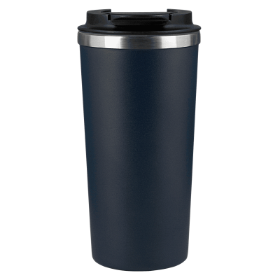 Термокружка вакуумная Palermo, серая, матовая поверхность (Синий)