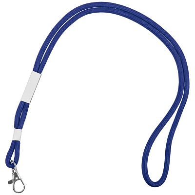 Шнурок для бейджа Tube Metal  (Синий)