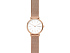 Корпус- розовое золото, циферблат- белый, крепление- розовое золото