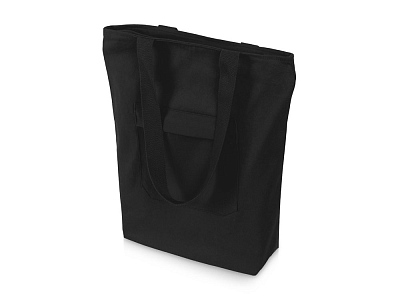 Сумка на молнии Zipper из хлопка 280 г/м2 (Чёрный)