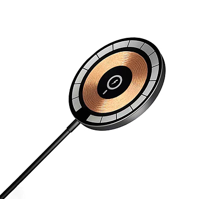 Беспроводное магнитное зарядное устройство Aphia 15W, прозрачный (Чёрный)