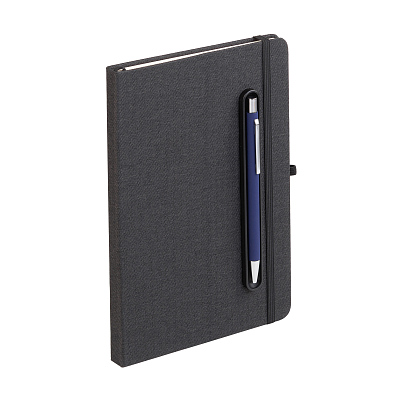 Блокнот "Magnet" с ручкой Trade на магните, с подставкой под смартфон  (Черный с синим)