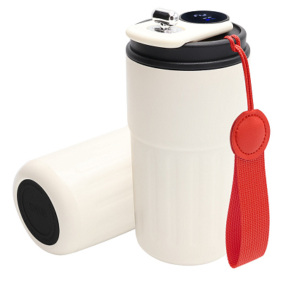 Термокружка Ashly To Go, белая/красная/чёрная (Белый/красный/чёрный)