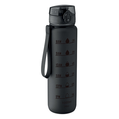 Sports water bottle RPET 1L (Чёрный)