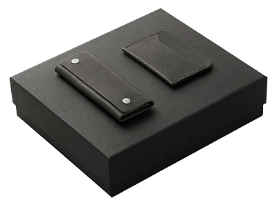 Подарочный набор Long River: картхолдер, ключница (Чёрный)