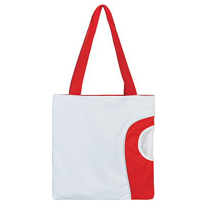 Сумка пляжная "Карибские острова", красная/белая#  (Белый с красным)