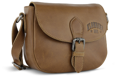Сумка женская KLONDIKE GOLD «Kate», натуральная кожа в коньячном цвете, 21 х 16,5 х 6,5 см