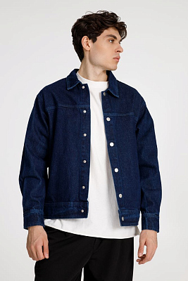 Куртка джинсовая O1, темно-синяя