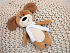 Мягкая игрушка Beastie Toys, собачка с белым шарфом - Фото 3