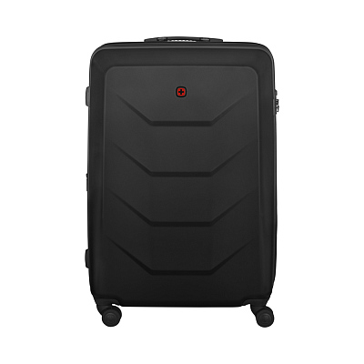 Чемодан WENGER Prymo, чёрный, большой, 52х76х30 см, 93 л, ABS+PC