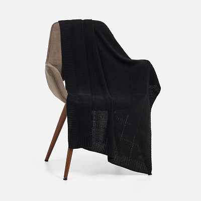 Плед Quadrisma, черный (Чёрный)