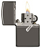 Зажигалка ZIPPO Puller с покрытием Black Ice ®, латунь/сталь, чёрная, глянцевая, 38x13x57 мм - Фото 2
