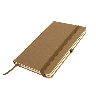 Бизнес-блокнот TERRI, A5 , твердая обложка, рециклированная бумага, в линейку (Бежевый)