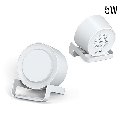 Беспроводная Bluetooth колонка U-Tone c функцией беспроводной зарядки  (Белый)