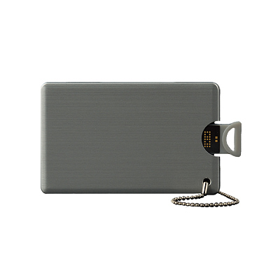 Карточка 07 Визитка металл мини, Серебро матовое, 4Гб