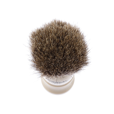 Помазок для бритья Mondial, каучуковая смола,барсучий ворс, рукоять - цвет слоновой кости