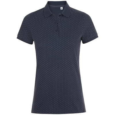 Рубашка поло женская Brandy Women, белая с темно-синим (Тёмно-синий)