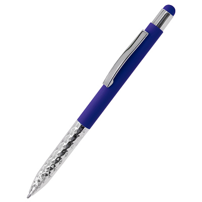 Ручка металлическая Party софт-тач, тёмно-синяя (Тёмно-синий)