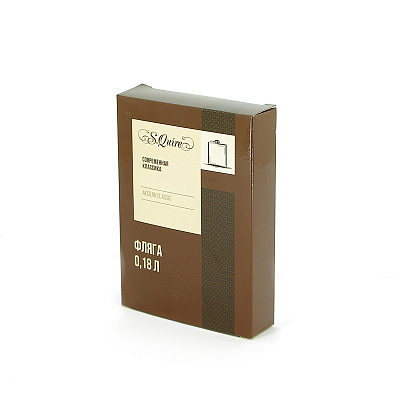 Фляга S.Quire 0,15 л, сталь, серебристый цвет,96x21x115 мм