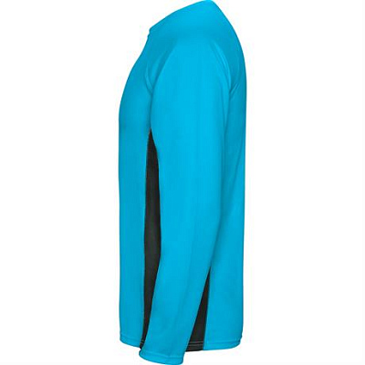 Спортивная футболка SHANGHAI L/S мужская, БИРЮЗОВЫЙ/ТЕМНЫЙ ГРАФИТ 2XL