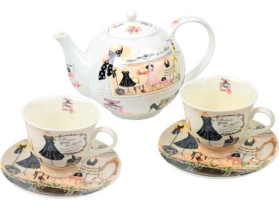 Чайный сервиз Высокая мода (Белый/кремовый)