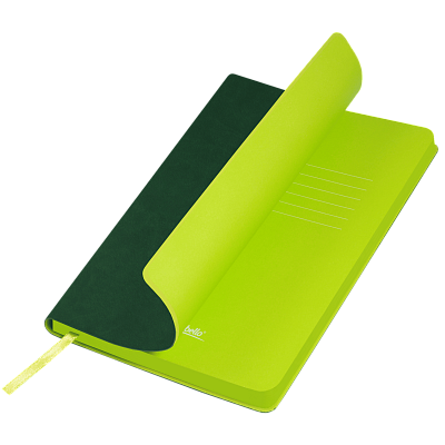 Ежедневник Латте (Latte NEW) недатированный, зеленый/лимонный (Зеленый, бежевый)