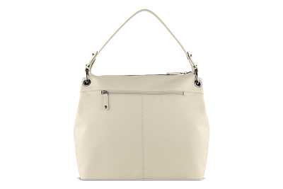 Сумка наплечная женская BUGATTI Daphne, бежевый цвет, воловья кожа/полиэстер, 34х13х30 см