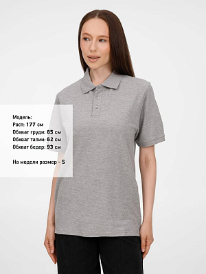 Рубашка поло унисекс Upswing, серый меланж