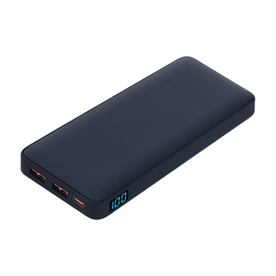 Внешний аккумулятор с подсветкой Анкор Плюс PD (Ancor PD Plus) 10000 mAh, серый (Синий)